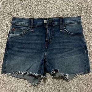 Hudson Jeans Dark Blue Frayed Hem Shorts